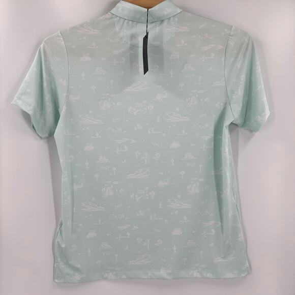 Bad Birdie Mens XL "The Southwest Loop" Mint Green Short Sleeve Polo Shirt NWT - Picture 7 of 7